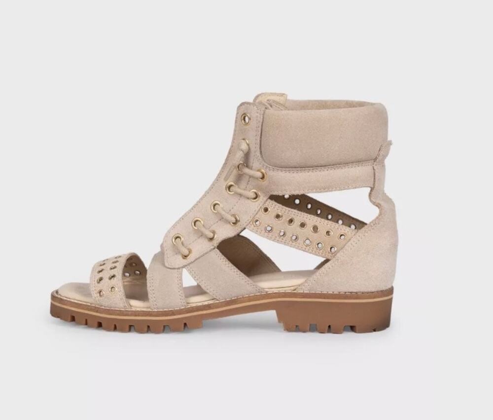 Balmain Beige Suede High Heel Sandals w Sz.37.5